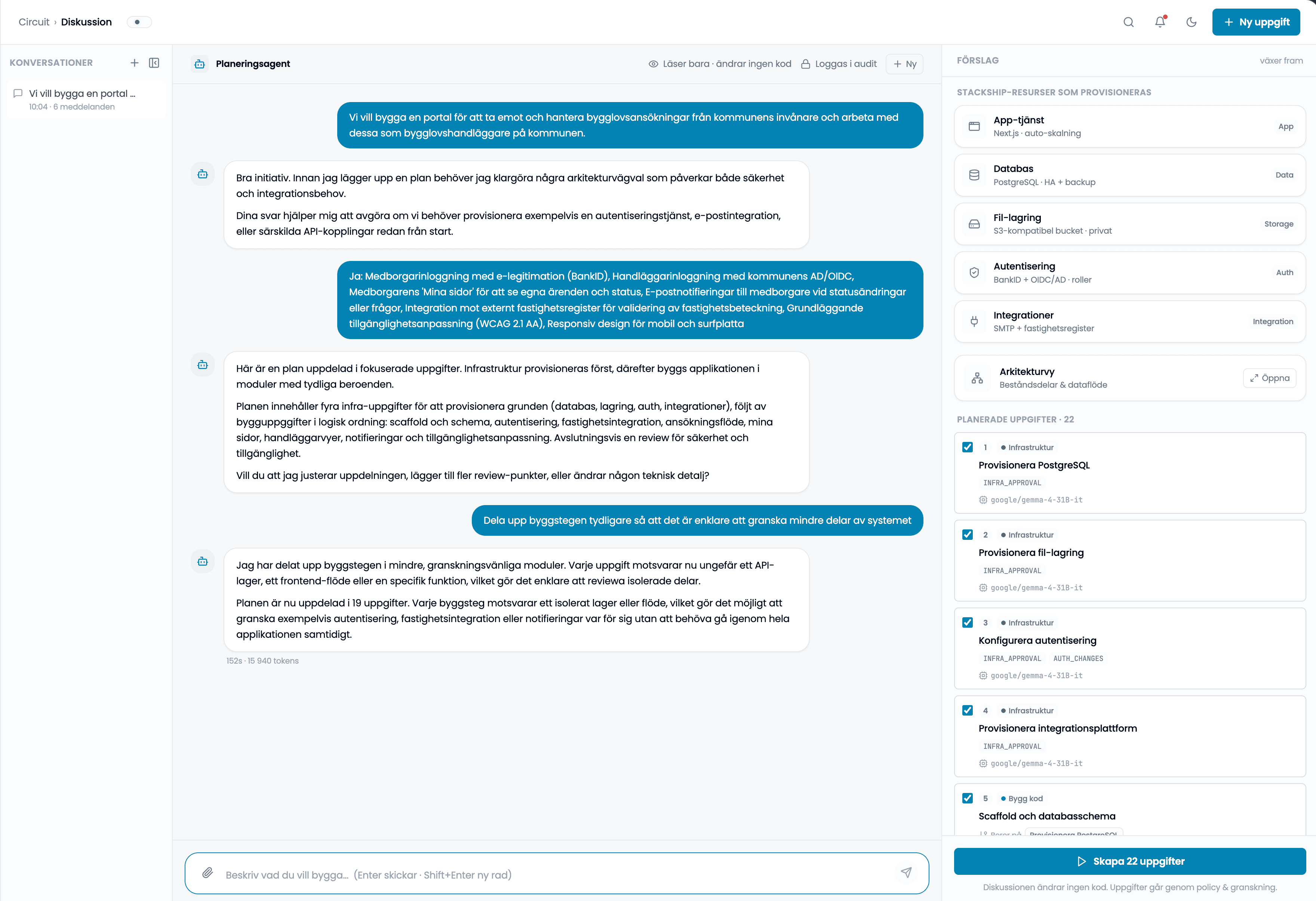 En planeringsagent gör idén till en konkret plan